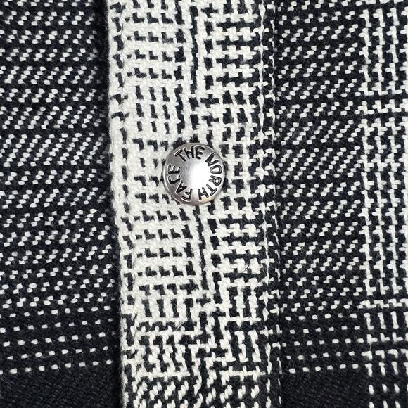 The North Face Jacket Mens Size XXL Black Plaid Heavyweight Shacket Snap Buttons - Picture 7 of 16